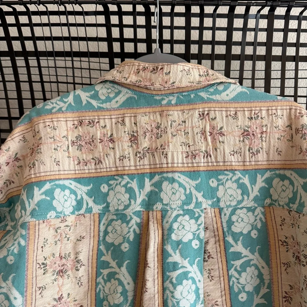 Free people we the free wonderland fog jacquard shirt - Picture 7 of 9